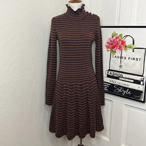 See by Chloe Knit Wool Striped Sweater Dress Size M